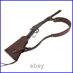 WAYNE'S DOG No Drill Leather Gun Sling Loop Mount with Rifle Cheek Rest Shell