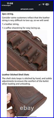 WAYNE'S DOG No Drill Leather Gun Sling Loop Mount with Rifle Cheek Rest Shell Ho