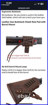 WAYNE'S DOG No Drill Leather Gun Sling Loop Mount with Rifle Cheek Rest Shell Ho