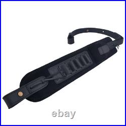 WAYNE'S DOG Soft Leather Shell Slot Sling Rifle Shotgun Strap. 308.357.22 12GA