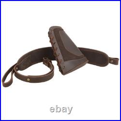 WAYNES DOG Cowhide Leather Gun Shell Holder Buttstock with Matched Rifle Sling