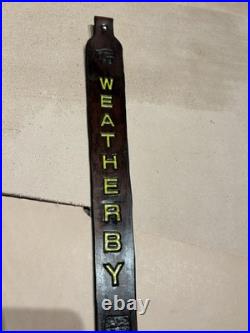WEATHERBY # 2 Custom Leather Rifle Sling Hand Tooled and Handmade in the USA