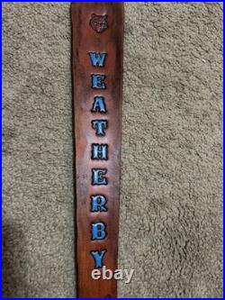 WEATHERBY Custom Leather Rifle Sling Hand Tooled And Made in the USA