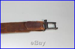 WW1 WW2 Era Brown Leather Mauser Rifle Sling. Nice. Unknown. Simson Swivel! S31
