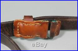 WW2 German K98 Leather Rifle Sling. Collection of Parts. Unmarked. S11