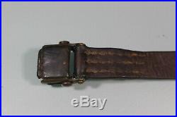 WW2 German K98 Leather Rifle Sling. Markings. Good Condition. Aged Used. S08