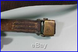WW2 German K98 Leather Rifle Sling. Markings. Good Condition. Aged Used. S08