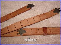 WW2 Original 1943 Dated US Leather Sling/3 hooks for the BAR Rifle. Minty cond