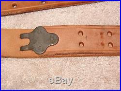 WW2 Original 1943 Dated US Leather Sling/3 hooks for the BAR Rifle. Minty cond