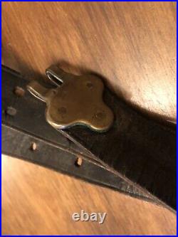 WWI Era US ARMY AEF M1907 Leather Sling M1903 Springfield Rifle Original