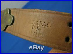WWI U. S Army M1903 Springfield Rifle Leather Sling, W. T. & B. Co. 1918 H. H. D