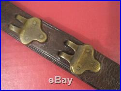 WWI US ARMY AEF M1907 Leather Sling M1903 Springfield Rifle Marked RIA 1917
