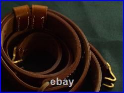 WWI replica B. T. &B. CO. 191 7 upgraded leather sling M1907 hvy, duty GI hooks
