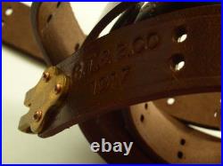 WWI replica B. T. &B. CO. 191 7 upgraded leather sling M1907 hvy, duty GI hooks