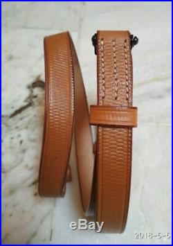 WWII GERMAN K98 98K LEATHER RIFLE CARRY SLING Brown Mauser New Reproduction WWII