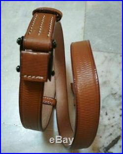 WWII GERMAN K98 98K RIFLE LEATHER RIFLE CARRY SLING Brown Gift Mauser New Repro