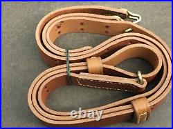 WWII Garand 1903.30-06 Springfield leather & brass rifle sling 48 T. S. CO