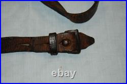 WWII German Army Leather Sling for the Mauser 98 or K98 Rifle Mrkd NICE