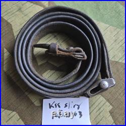 WWII German K98 G43 33/40 Mauser Leather Sling Later War L&F Proofed Ref N103 WWII German K98 G43 33/40 Mauser Leather Sling Later War L&F Proofed Ref N103