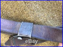 WWII German Mauser 98k leather rifle sling. 1939