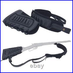 Wayne'S Dog Leather Gun Shell Holder Buttstock Matched Rifle Sling For. 30-06