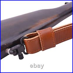 Wayne's Dog Full Leather Rifle Sling Strap Gun Belt Fit for. 17HMR. 22LR. 22MAG