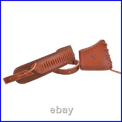 Wayne's Dog Leather Rifle Recoil Pad Stock with Matching Sling. 22LR. 17HMR