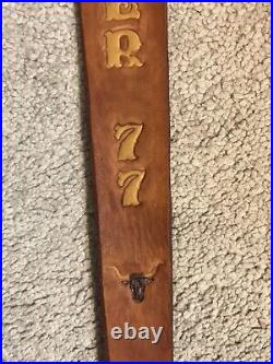 Winchester 77 Custom Leather Rifle Sling Hand Tooled And Made in the USA