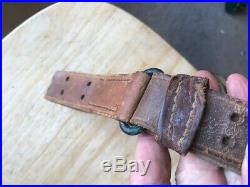 World War 1 original leather rifle sling W T & B Co Westboro Trunk & Bag Co 1918