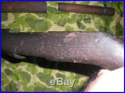 Ww2 U. S M-1 Garand Rifle Butt Stock, Hanguards, & Leather Sling Set = 4 Pieces