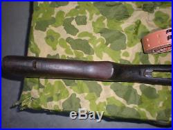 Ww2 U. S M-1 Garand Rifle Butt Stock, Hanguards, & Leather Sling Set = 4 Pieces