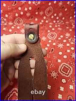 Wyoming Split Sling Leather Rifle Sling Shotgun Muzzleloader Rifle Sling