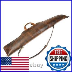 ZOLO LEATHERS Buff Leather Rifle Sling Cases Rifles Slip Bag Shotgun Case