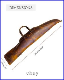 ZOLO LEATHERS Buff Leather Rifle Sling Cases Rifles Slip Bag Shotgun Case